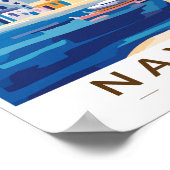 ナクソスギリシャイラストレーショントラベルアートヴィンテージ ポスター (角)