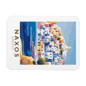 ナクソスギリシャイラストレーショントラベルアートヴィンテージ マグネット (横)