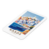 ナクソスギリシャイラストレーショントラベルアートヴィンテージ マグネット (左側)