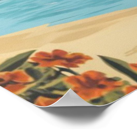 ナクソスギリシャビーチ旅行 ポスター (角)