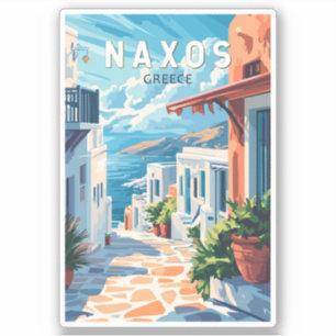 ナクソスギリシャ旅行アートヴィンテージ シール