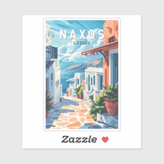 ナクソスギリシャ旅行アートヴィンテージ シール (シート)