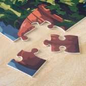 ナクソスギリシャ旅行アートヴィンテージ ジグソーパズル (側面)