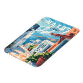 ナクソスギリシャ旅行アートヴィンテージ マグネット (左側)