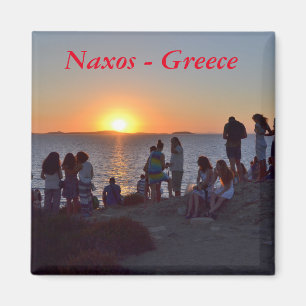 ナクソスギリシャ-サンセット マグネット