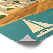 ナクソス・ギリシャ鮮やかミニマル ポスター (角)