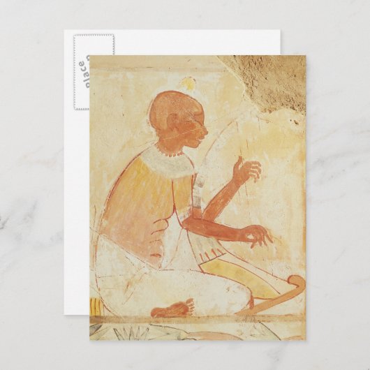 ナクトの墓からの盲目のハープ奏者歌唱 ポストカード (正面/裏面)