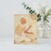 ナクトの墓からの盲目のハープ奏者歌唱 ポストカード (スタンド正面)