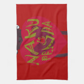 ナクフェンダサナアートプリントスワヒリデザイン キッチンタオル (縦)