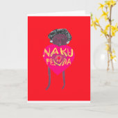 ナクフェンダラブアートスワヒリハートデザイン カード (黄色い花)