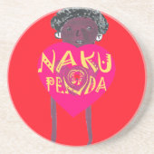 ナクフェンダラブアートスワヒリハートデザイン コースター (正面)