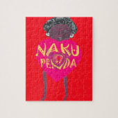 ナクフェンダラブアートスワヒリハートデザイン ジグソーパズル (縦)