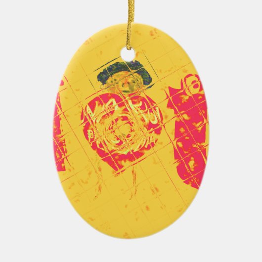 ナクペンダ - 愛してる スワヒリ語のテキストアート セラミックオーナメント (正面)