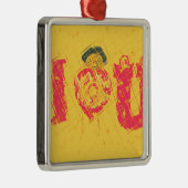 ナクペンダ - 愛してる スワヒリ語のテキストアート メタルオーナメント (右)