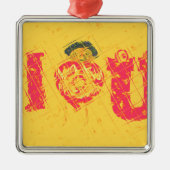 ナクペンダ - 愛してる スワヒリ語のテキストアート メタルオーナメント (正面)