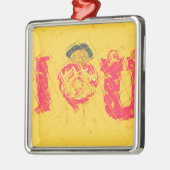 ナクペンダ - 愛してる スワヒリ語のテキストアート メタルオーナメント (左)