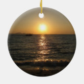 ナクラビーチサンセット…パタヤ、チョンブリ、タイ セラミックオーナメント (裏面)