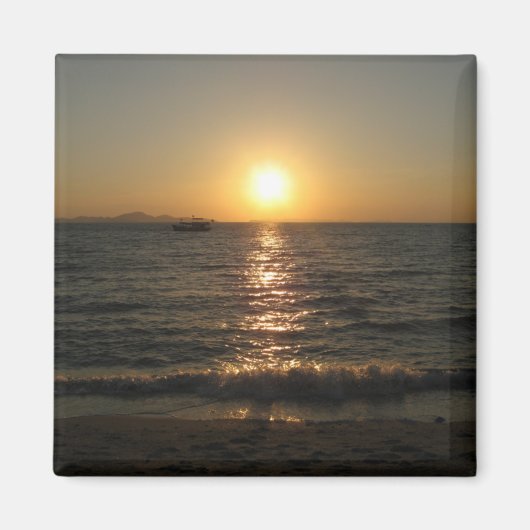 ナクラビーチサンセット…パタヤ、チョンブリ、タイ マグネット (正面)