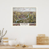 ナグタック， CTパノラママップ – 1877 ポスター (キッチン)