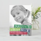 ナグティは新しい素敵なホリデーの写真カード シーズンカード (スタンド正面)