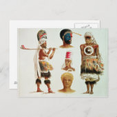 ナケロ, フィジーでの様々なダンス衣装 ポストカード (正面/裏面)