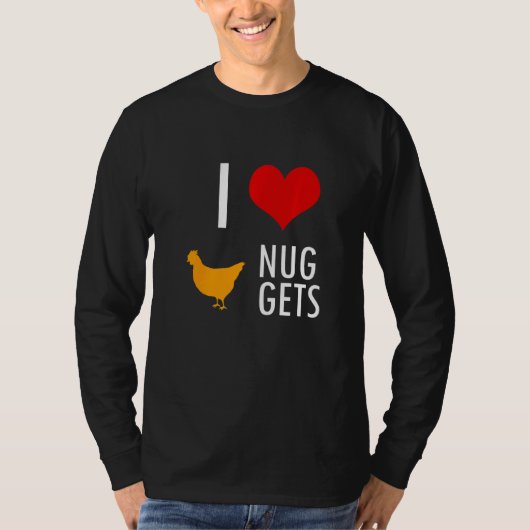 ナゲッツ食べ物が大好き Tシャツ (正面)