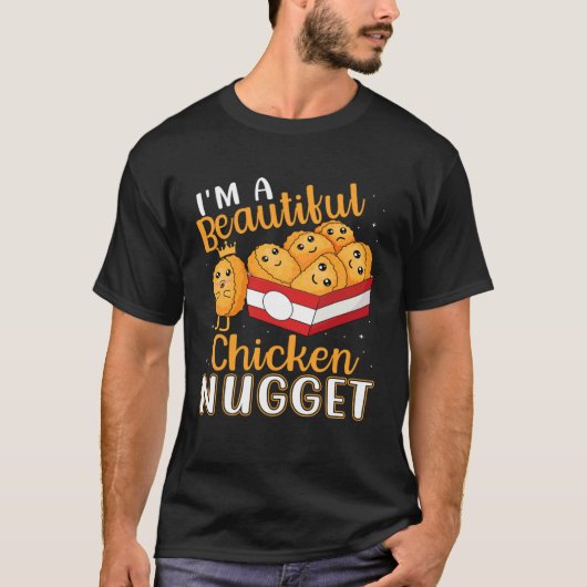 ナゲットまたはNuggのための美しいチキンナゲットです Tシャツ (正面)
