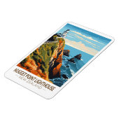 ナゲットポイントライトハウスニュージーランドトラベルヴィンテージ マグネット (左側)