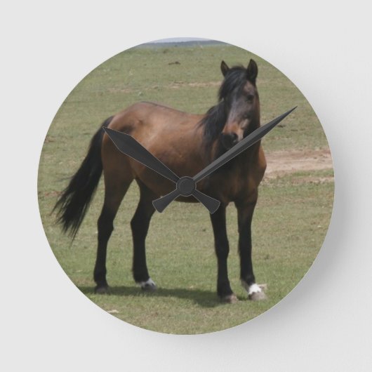 ナコマ・ムスタン ラウンド壁時計 (正面)