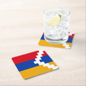 ナゴルノ・カラバフ国旗 スクエアペーパーコースター (インサイチュ)