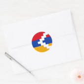 ナゴルノ・カラバフ国旗 ラウンドシール (封筒)