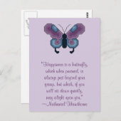 ナサニエル・ホーソーン蝶の幸せのはがき ポストカード (正面/裏面)