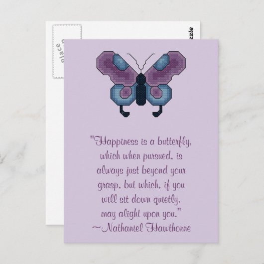 ナサニエル・ホーソーン蝶の幸せのはがき ポストカード (正面/裏面)