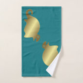 ナザペルージオグリフ動物金ゴールドシール バスタオルセット (ハンドタオル)