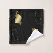 ナザペルージオグリフ動物金ゴールドシール バスタオルセット (ウォッシュタオル)