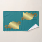 ナザペルージオグリフ動物金ゴールドシール バスタオルセット (ハンドタオル)