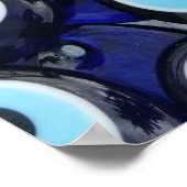 ナザリアムレット悪いアイストーンブルーパターン ポスター (角)