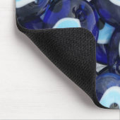 ナザリアムレット悪いアイストーンブルーパターン マウスパッド (コーナー)