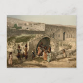 ナザレのメアリーの井戸の古い色の写真 ポストカード (正面)