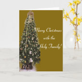 ナザレの神聖な家族，クリスマス恵み，カード カード (黄色い花)