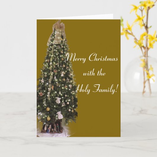 ナザレの神聖な家族,クリスマス恵み,カード カード (黄色い花)