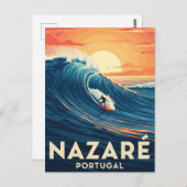 ナザレポルトガルサーフィン ポストカード (正面/裏面)
