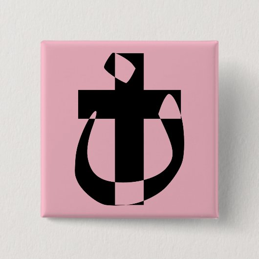 ナザレーネのシンボル連帯クリスチャンクロスボタン 缶バッジ (正面)