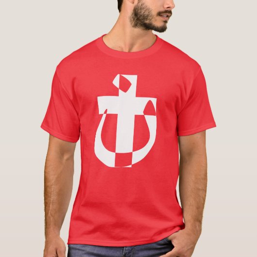 ナザレ派のシンボル連帯 キリスト教の十字架 Tシャツ (正面)