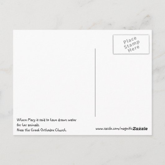 ナザレ・イスラエルはがき ポストカード (裏面)