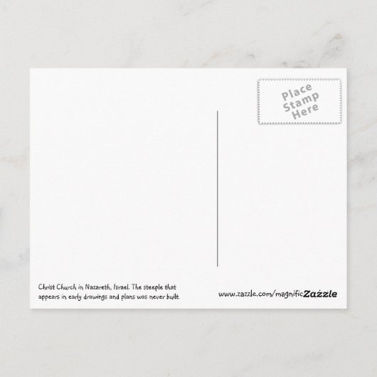 ナザレ・イスラエルはがき ポストカード (裏面)