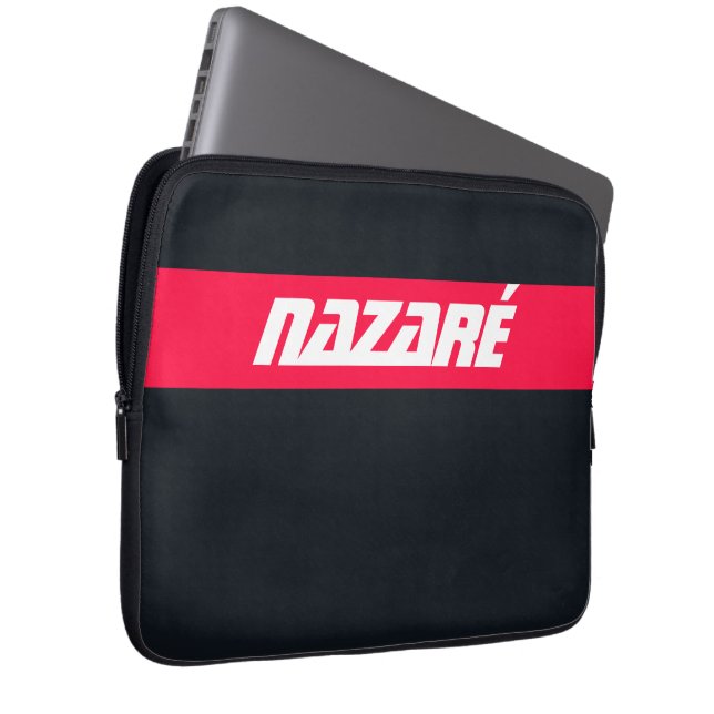 ナザレ – ポルトガルサーフィンサーフ ラップトップスリーブ (正面右)