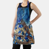 ナザールと木の飾水色 エプロン (インサイチュ)