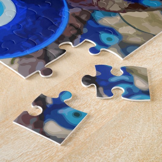 ナザールと木の飾水色 ジグソーパズル (側面)