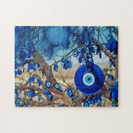 ナザールと木の飾水色 ジグソーパズル